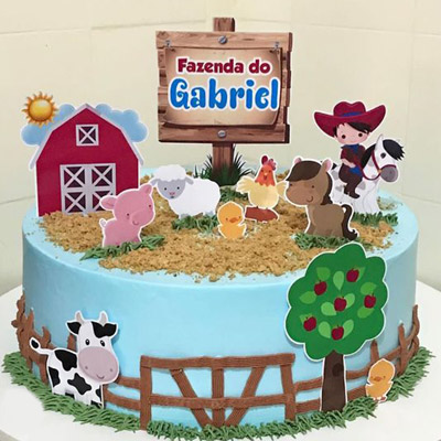 Farm Theme Cake