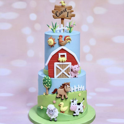 Farm Theme Cake