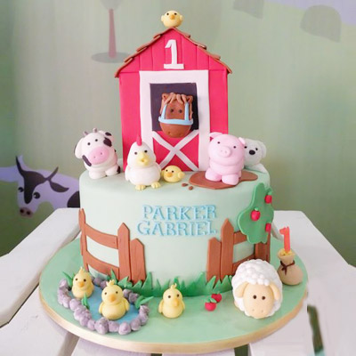 Farm Theme Cake