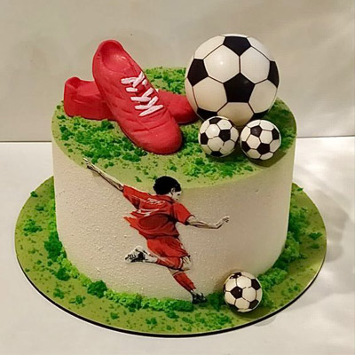 Football theme cake