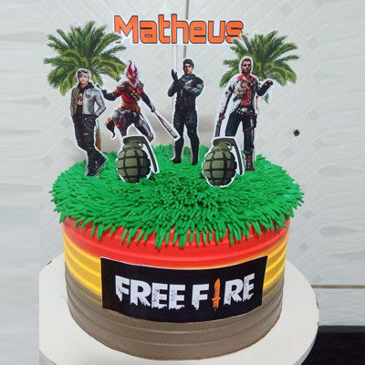 Free Fire Theme Cake