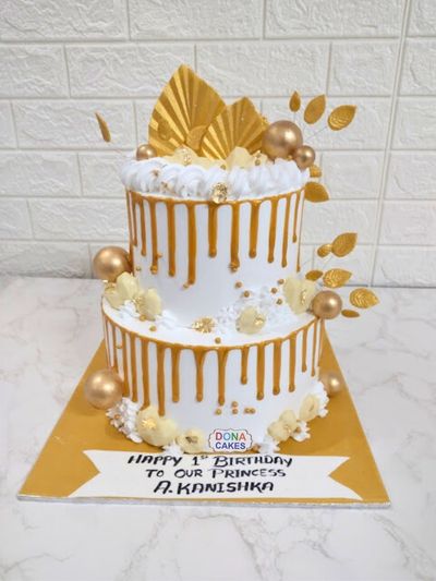 Golden Birthday cake