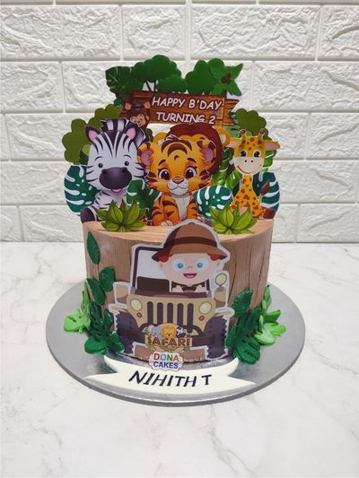 Jungle Safari Theme Cake