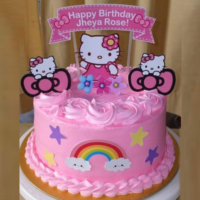 Hello Kitty Theme Cream Cake