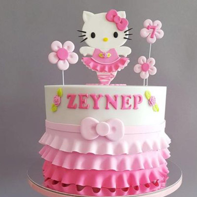 Hello Kitty Fondant Cake