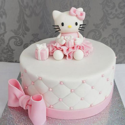 Hello Kitty Fondant Cake