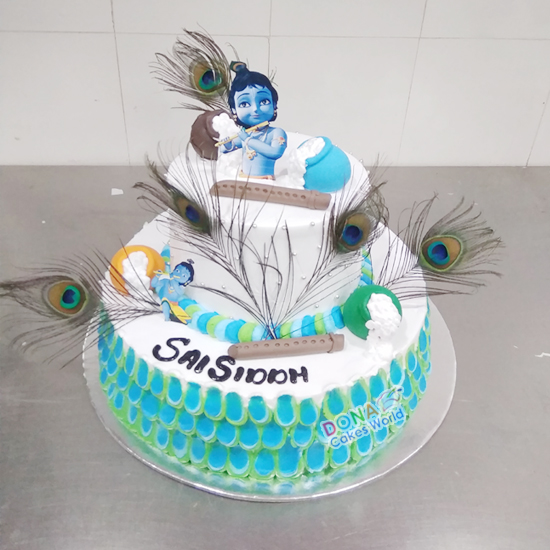 Event age - Krishna theme cake for birthday celebration 🥳... | Facebook