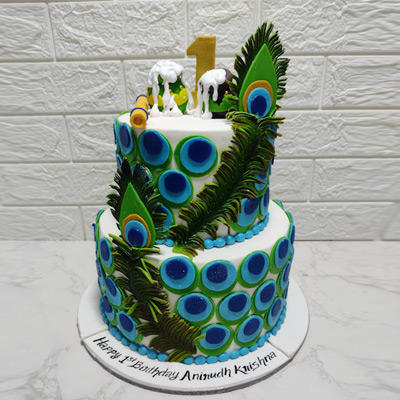 Krishna Theme Cake