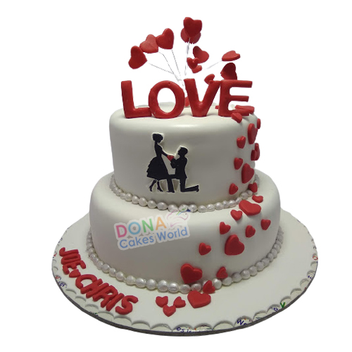 Gorgeous Anniversary Fondant Cake | Buy, Send Online | Winni.in | Winni.in