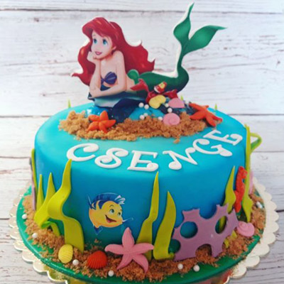 Little Mermaid Theme Cake