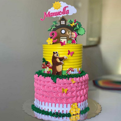 Masha & Bear Theme Cake