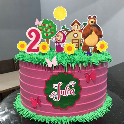 Masha & Bear Theme Cake