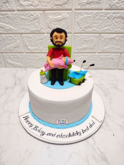 New Dad Fondant Cake