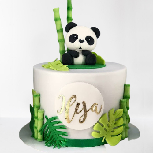 2-Tiers Panda Theme Cake – BakeAvenue