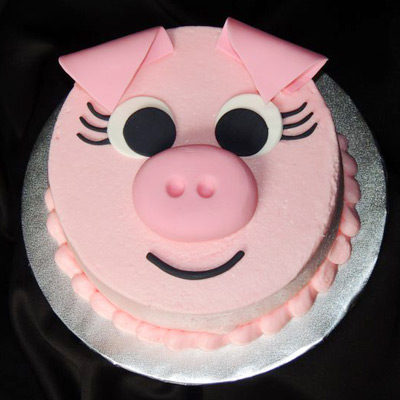 Pink Piggy Cake