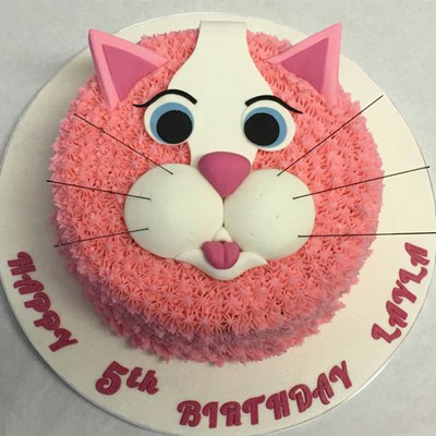 Pink Tiger Shape Cake