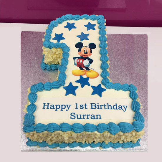 Number 1 shaped birthday cake for... - Kerri's Cakes Malvern | Facebook