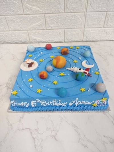 Solar System Theme Cake