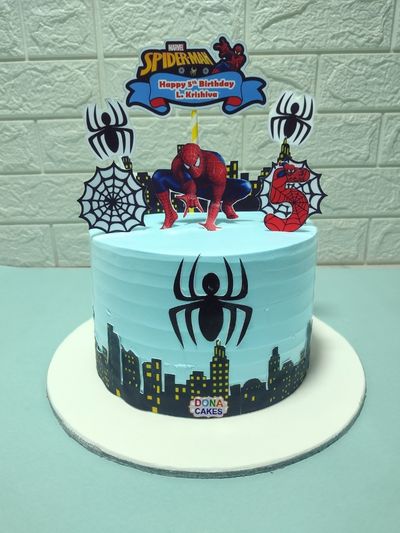 Spider Man Theme Cake