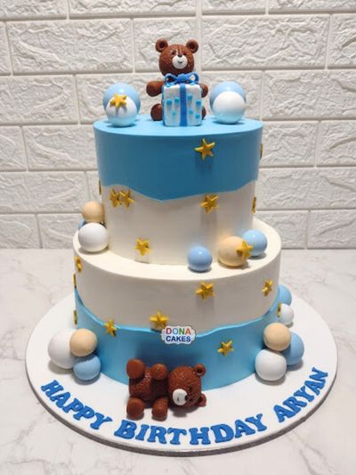 Teddy Two Tier Cake