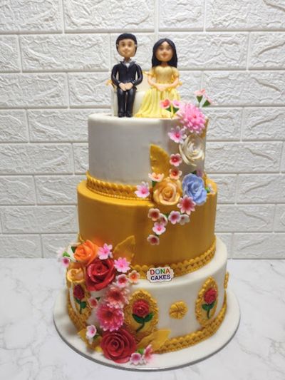 Wedding Three Tier Fondant Cake